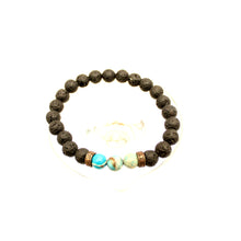 Load image into Gallery viewer, Lava Stone Combo - Turquoise Howlite